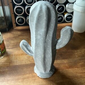 Cement cactus statue